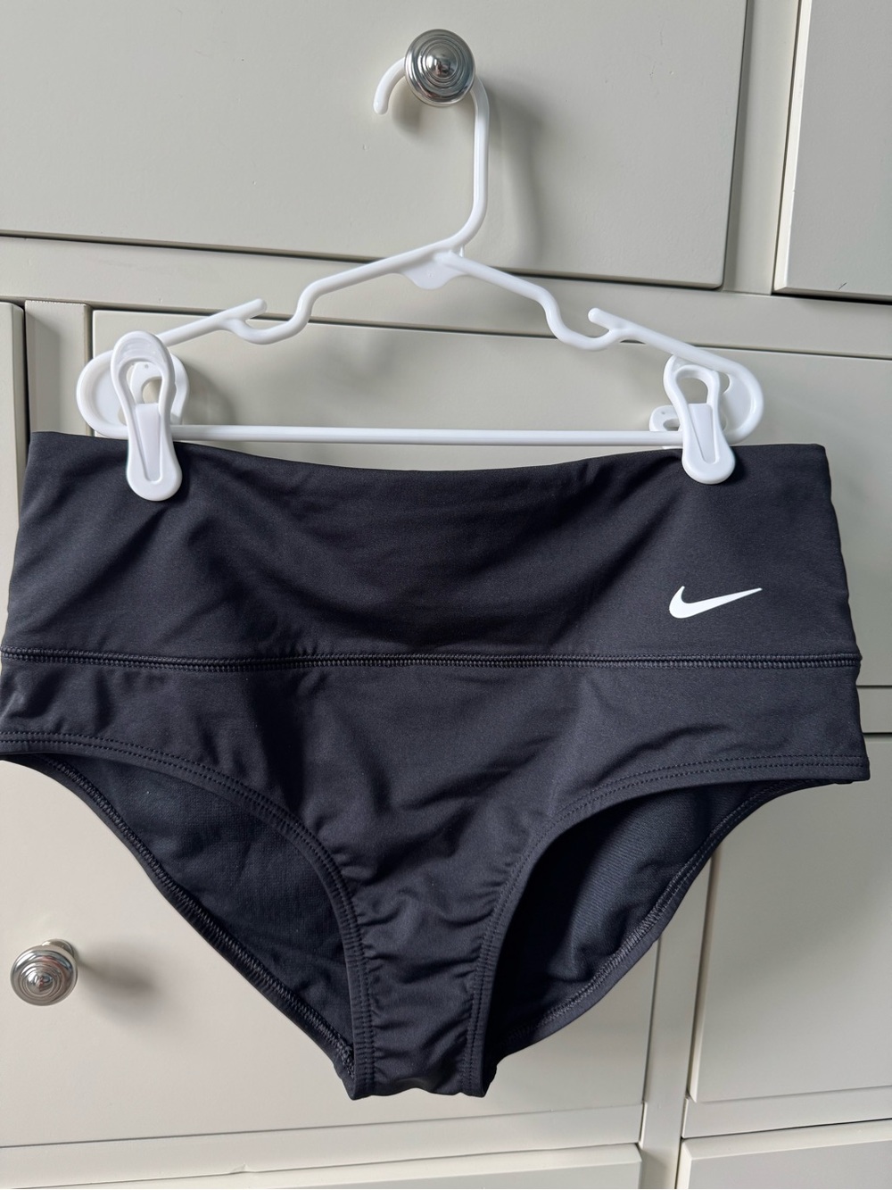 Nike Women's High-Waist Swim Bottoms in Black